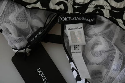 Maillot de bain sans manches imprimé DG Mania noir Dolce &amp; Gabbana