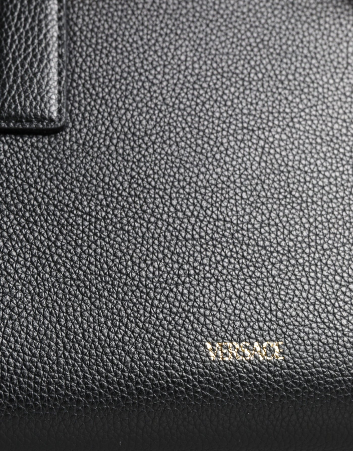 Petit sac à bandoulière en cuir noir Versace