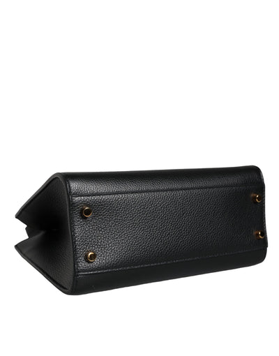 Petit sac à bandoulière en cuir noir Versace