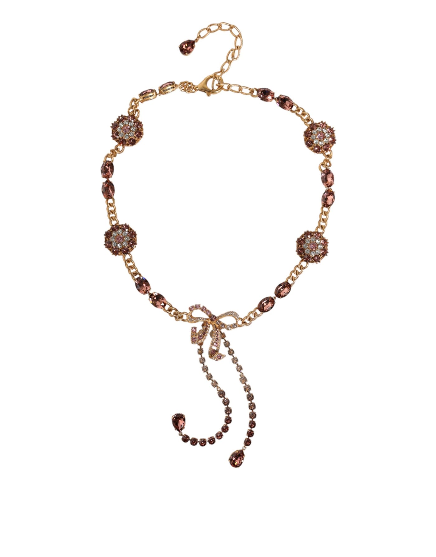 Dolce &amp; Gabbana goudkleurige riem met kristallen van messing