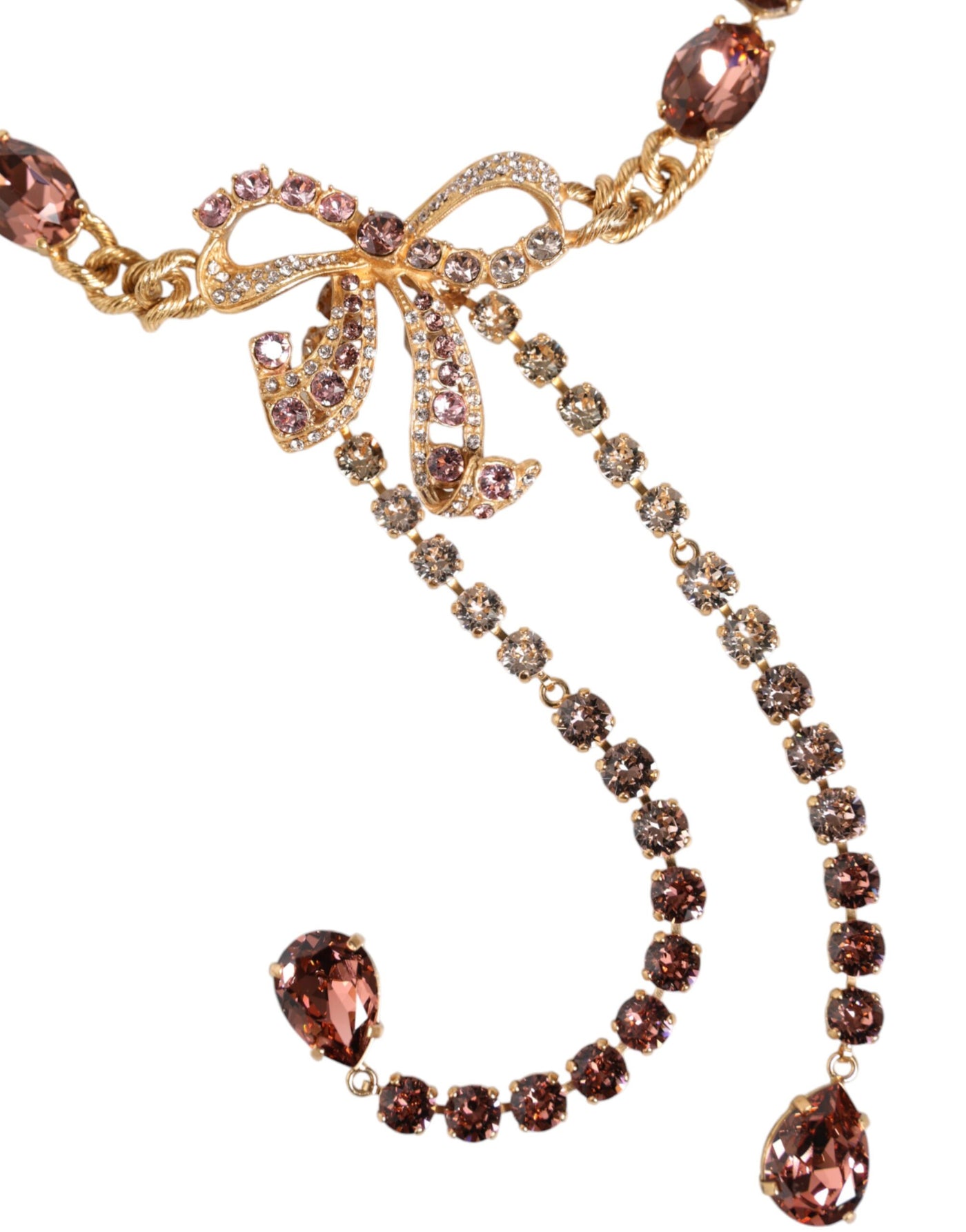 Dolce &amp; Gabbana goudkleurige riem met kristallen van messing