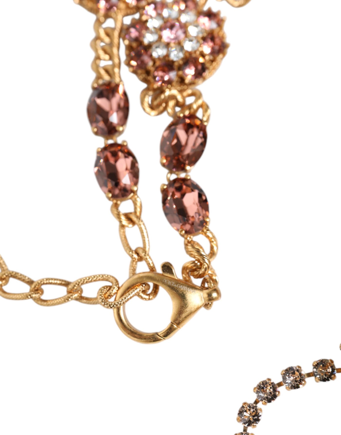 Dolce &amp; Gabbana goudkleurige riem met kristallen van messing