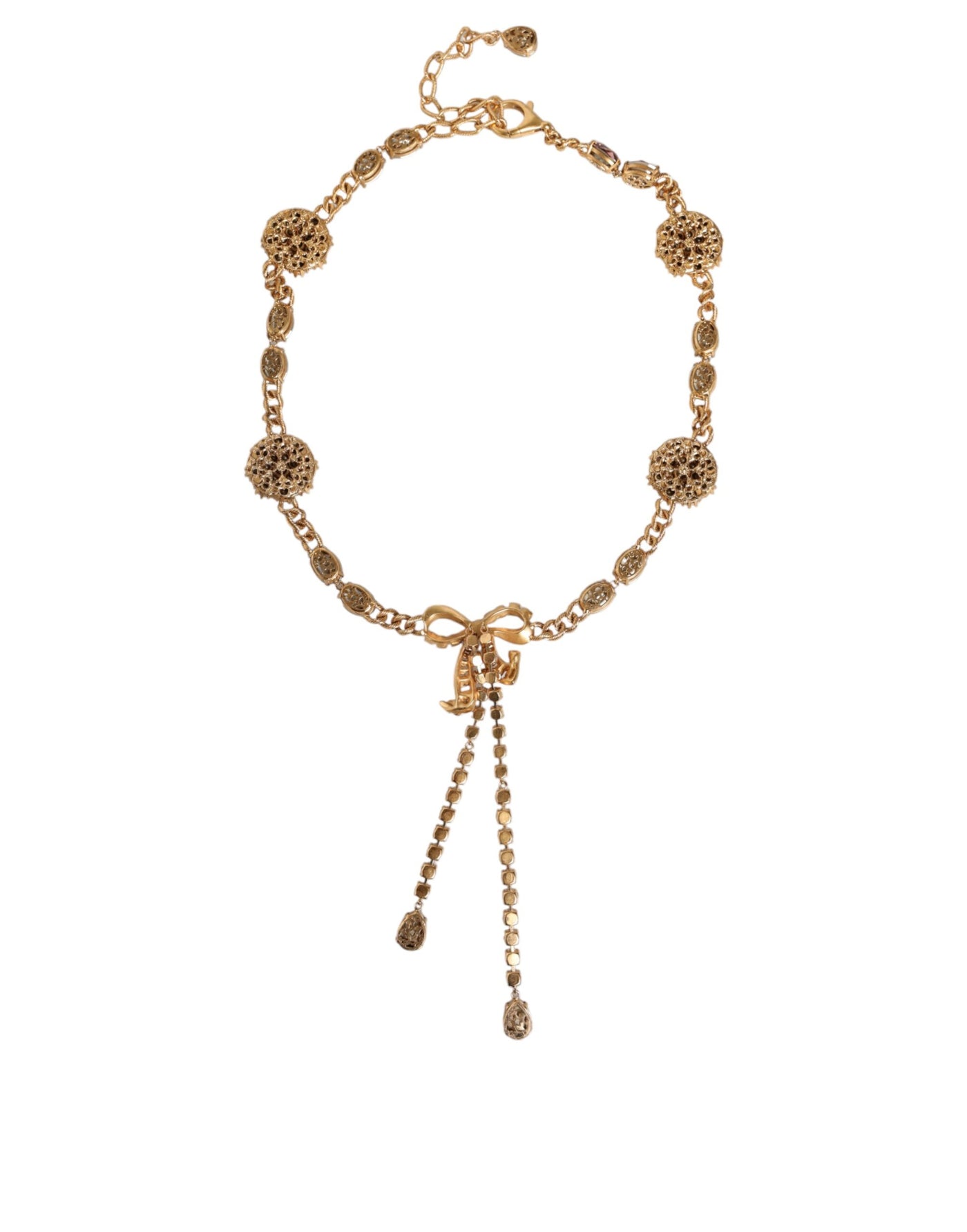 Dolce &amp; Gabbana goudkleurige riem met kristallen van messing