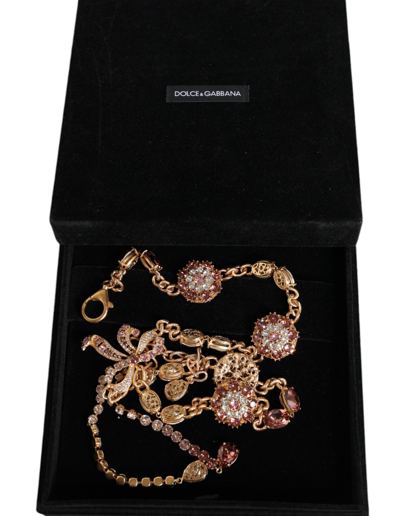 Dolce &amp; Gabbana goudkleurige riem met kristallen van messing