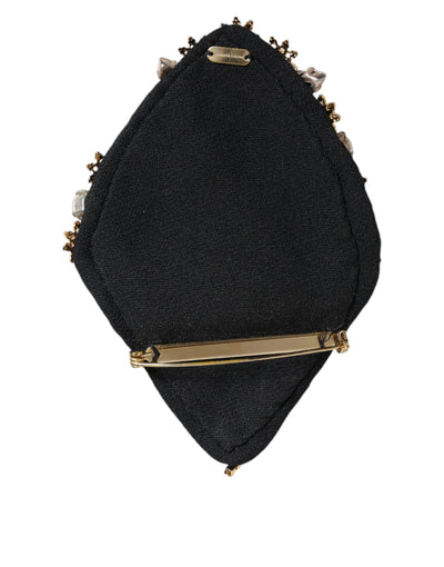 Dolce &amp; Gabbana Gouden Messing Sacred Heart Kristal Versierde Broche