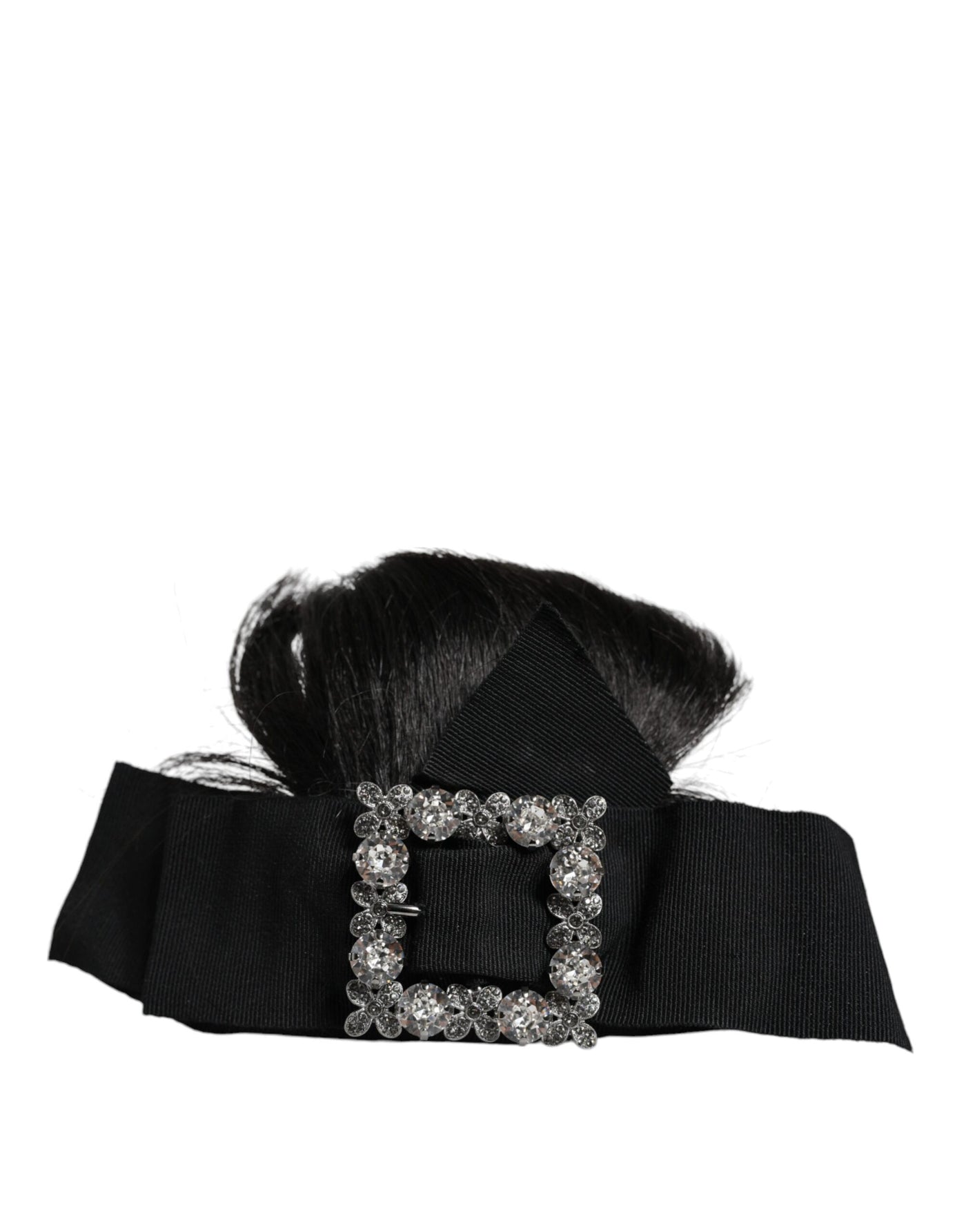 Dolce &amp; Gabbana Zwarte Haar Parrucchiera Kristallen Hoofdband Diadeem