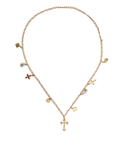 Dolce &amp; Gabbana Gouden Messing Ketting Religieuze Kruis Hanger Ketting