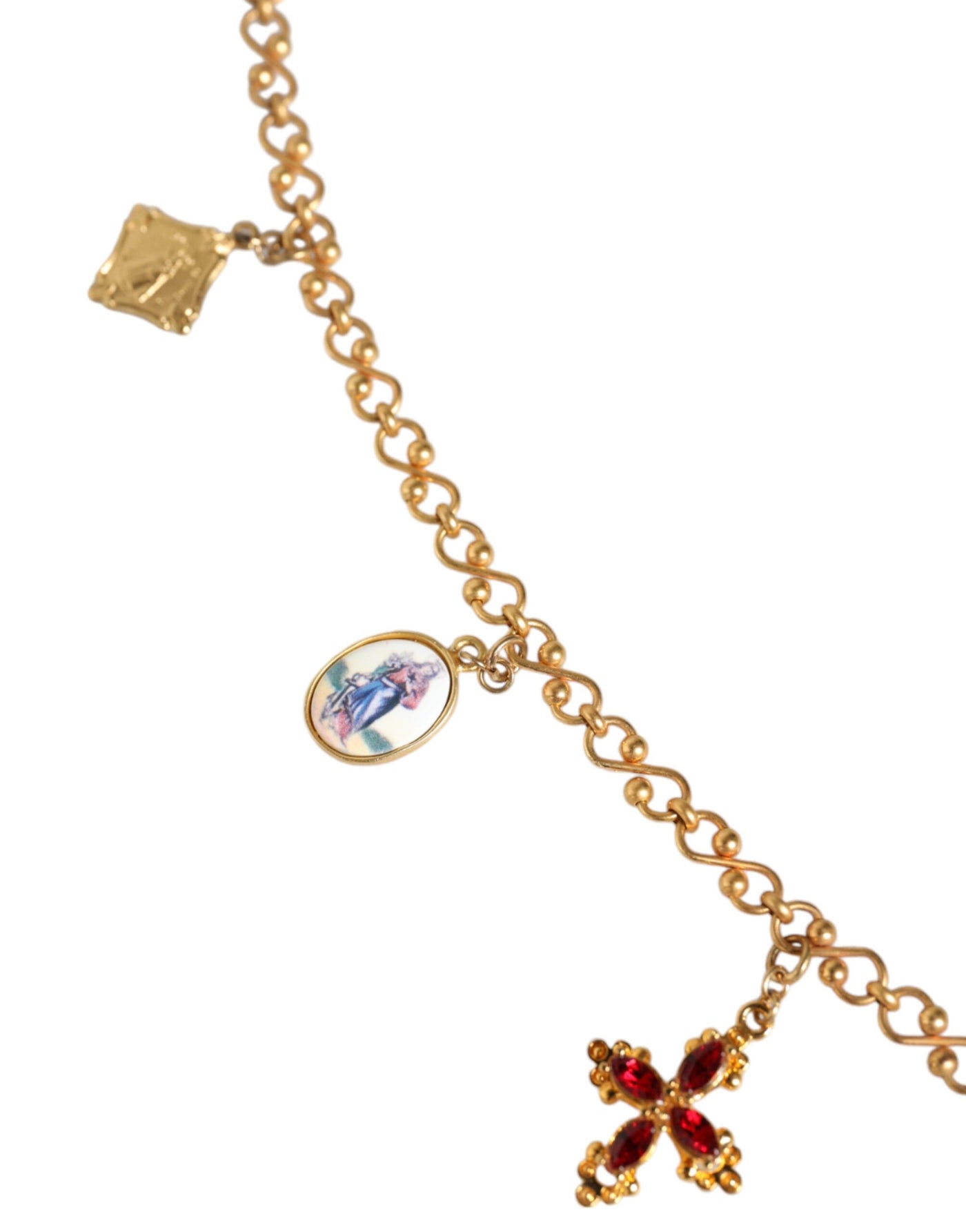 Dolce &amp; Gabbana Gouden Messing Ketting Religieuze Kruis Hanger Ketting