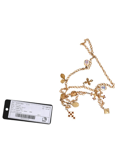Dolce &amp; Gabbana Gouden Messing Ketting Religieuze Kruis Hanger Ketting
