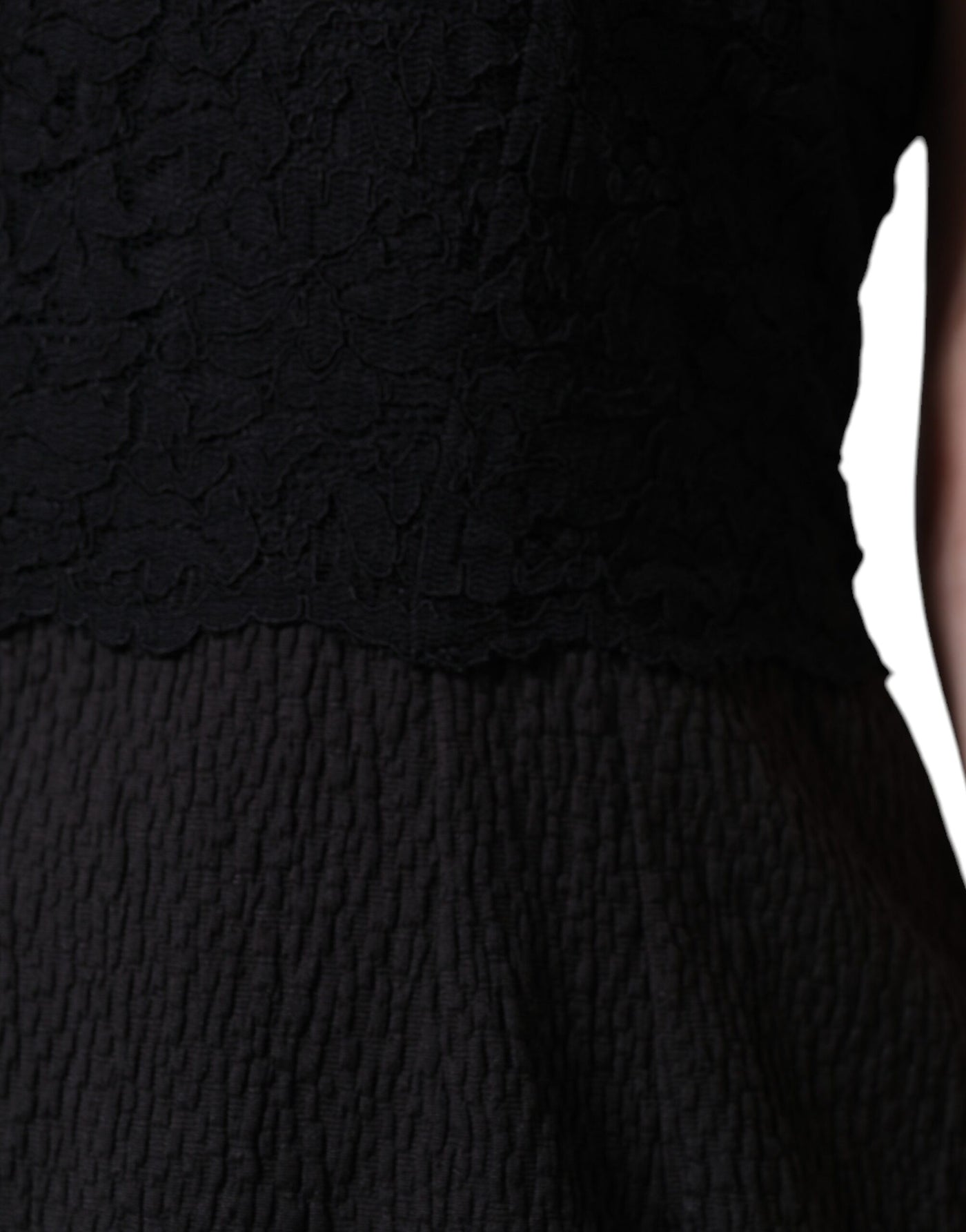 Robe fourreau en coton noir Dolce &amp; Gabbana longueur genou