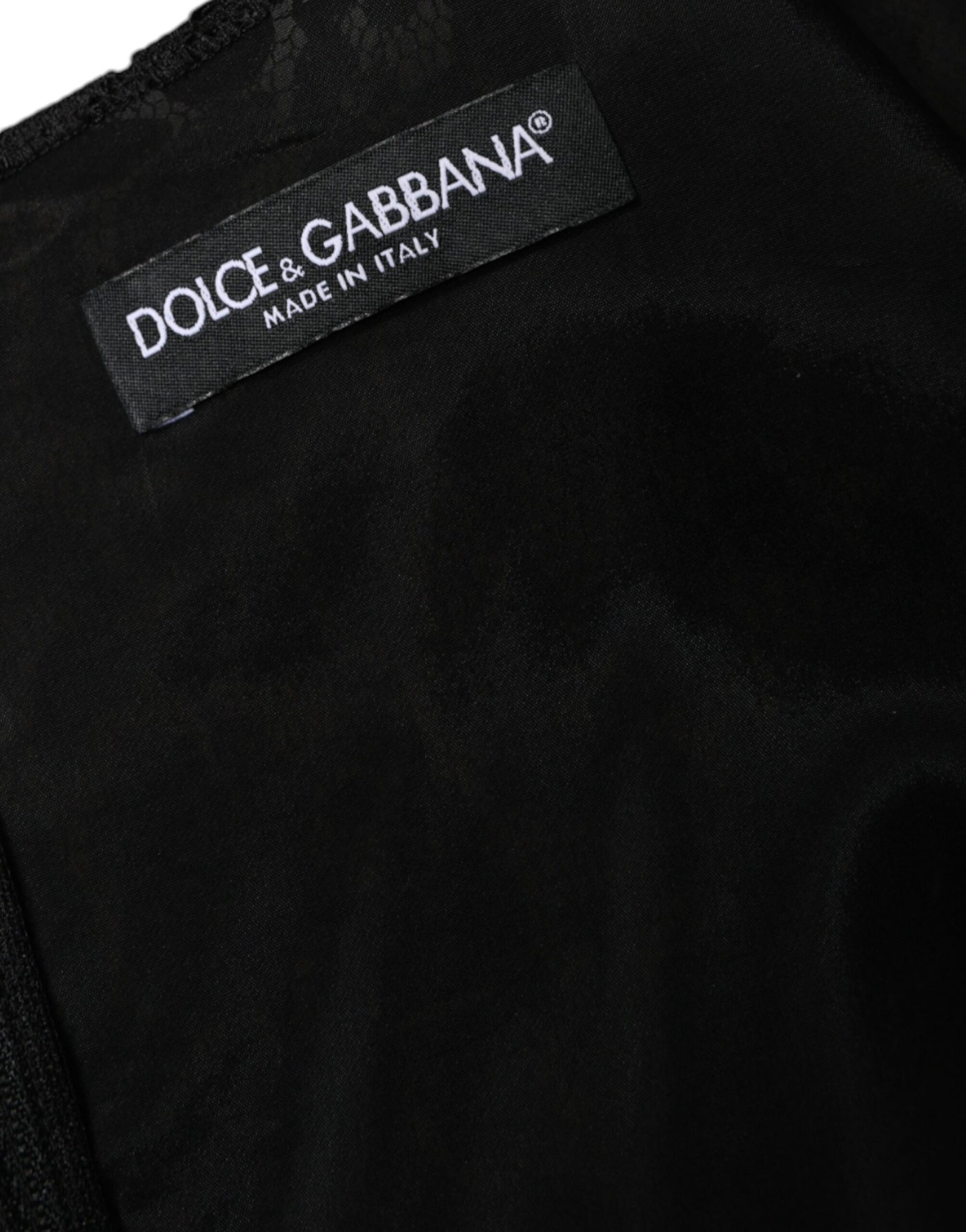 Mini-robe fourreau sans manches en dentelle florale noire Dolce &amp; Gabbana