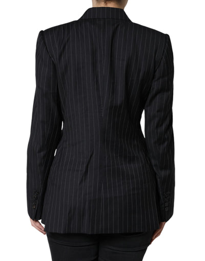 Dolce &amp; Gabbana Manteau croisé à rayures noires
