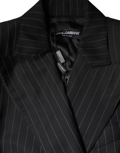 Dolce &amp; Gabbana Manteau croisé à rayures noires