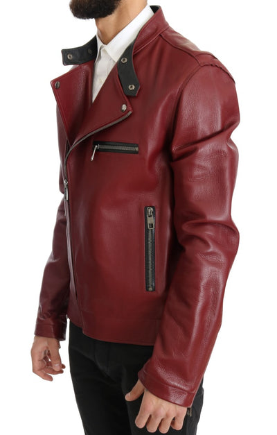 Veste en cuir de cerf rouge Dolce &amp; Gabbana
