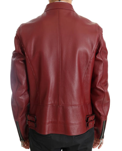 Veste en cuir de cerf rouge Dolce &amp; Gabbana