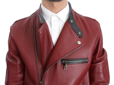 Veste en cuir de cerf rouge Dolce &amp; Gabbana