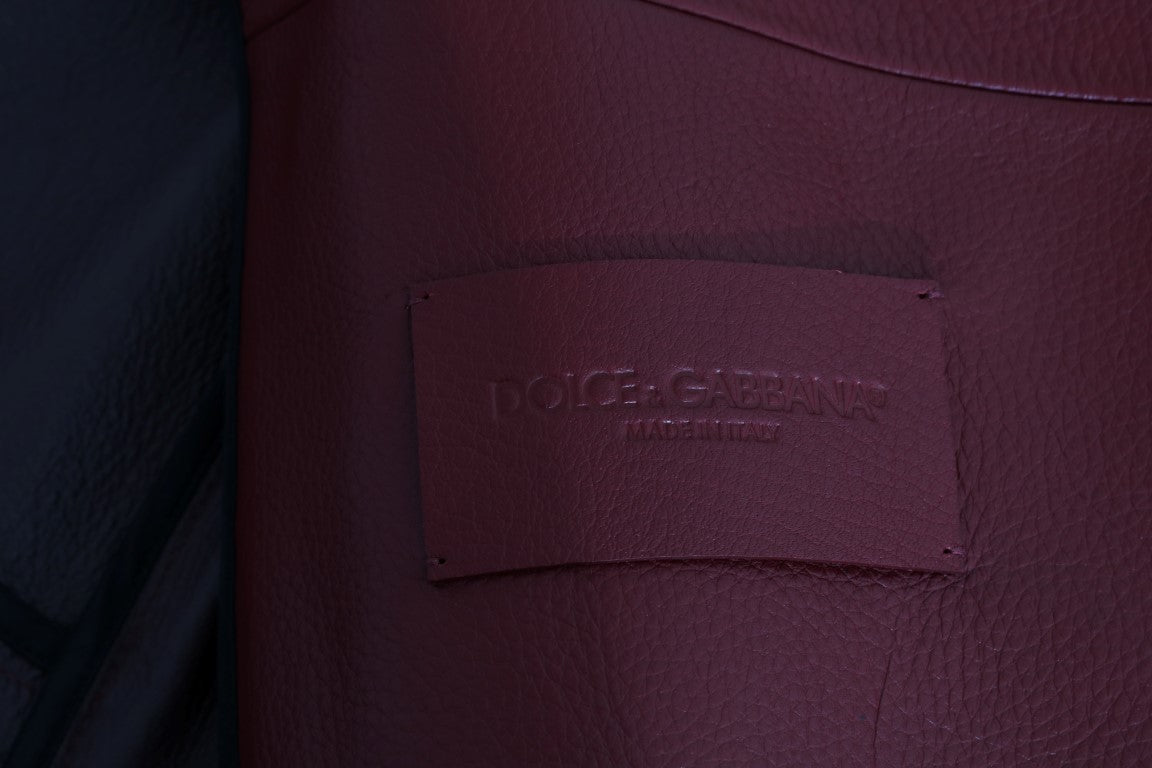 Veste en cuir de cerf rouge Dolce &amp; Gabbana
