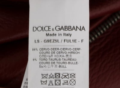 Veste en cuir de cerf rouge Dolce &amp; Gabbana