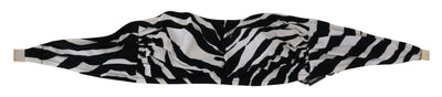 Haut de bikini bandeau Dolce &amp; Gabbana à imprimé zèbre noir et blanc