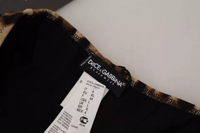 Maillot de bain Dolce &amp; Gabbana marron à imprimé léopard