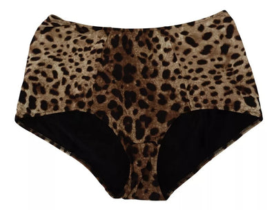 Maillot de bain Dolce &amp; Gabbana marron à imprimé léopard