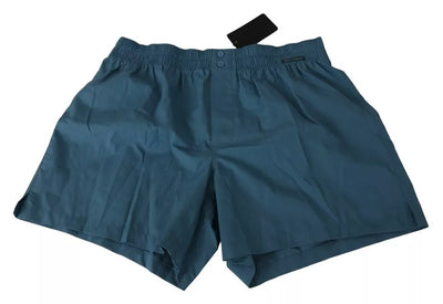 Dolce &amp; Gabbana Blauwe Katoenen Regular Boxershorts Ondergoed