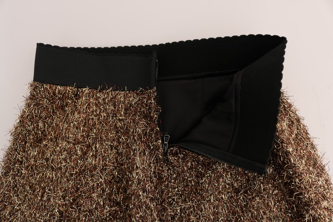 Dolce &amp; Gabbana Goud Zwarte Korte Minirok