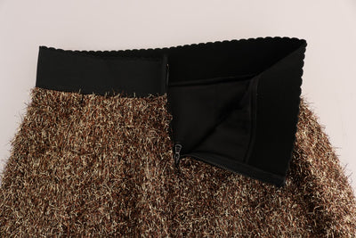 Dolce &amp; Gabbana Goud Zwarte Korte Minirok