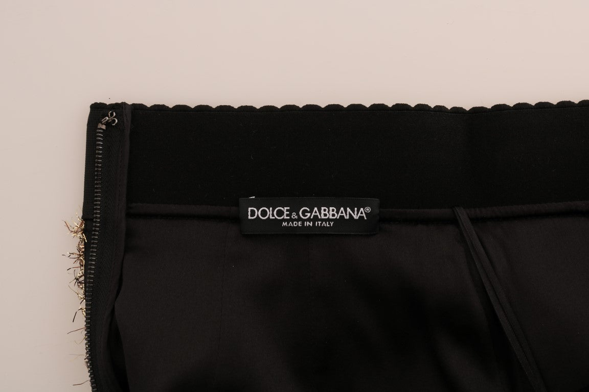 Dolce &amp; Gabbana Goud Zwarte Korte Minirok