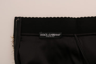 Dolce &amp; Gabbana Goud Zwarte Korte Minirok