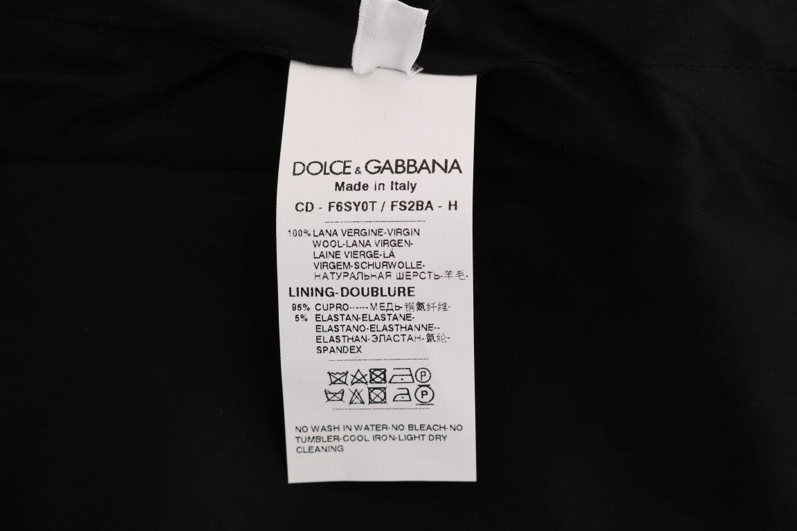 Robe fourreau en laine grise à pois Dolce &amp; Gabbana