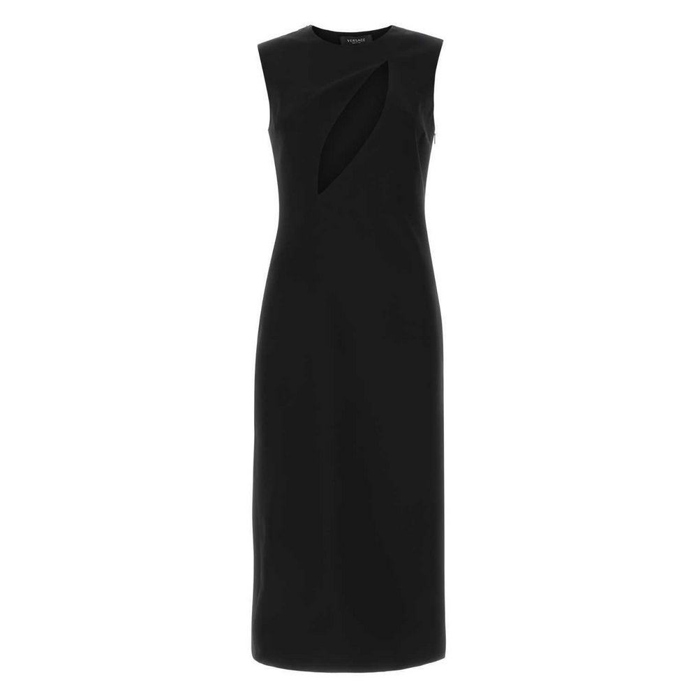 Versace Zwarte Viscose Damesjurk