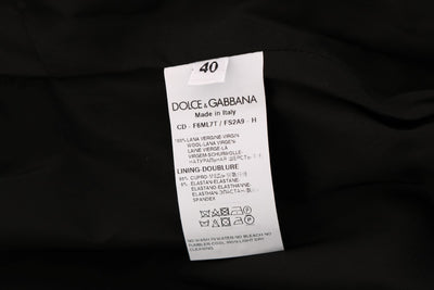 Robe fourreau en laine grise à pois Dolce &amp; Gabbana
