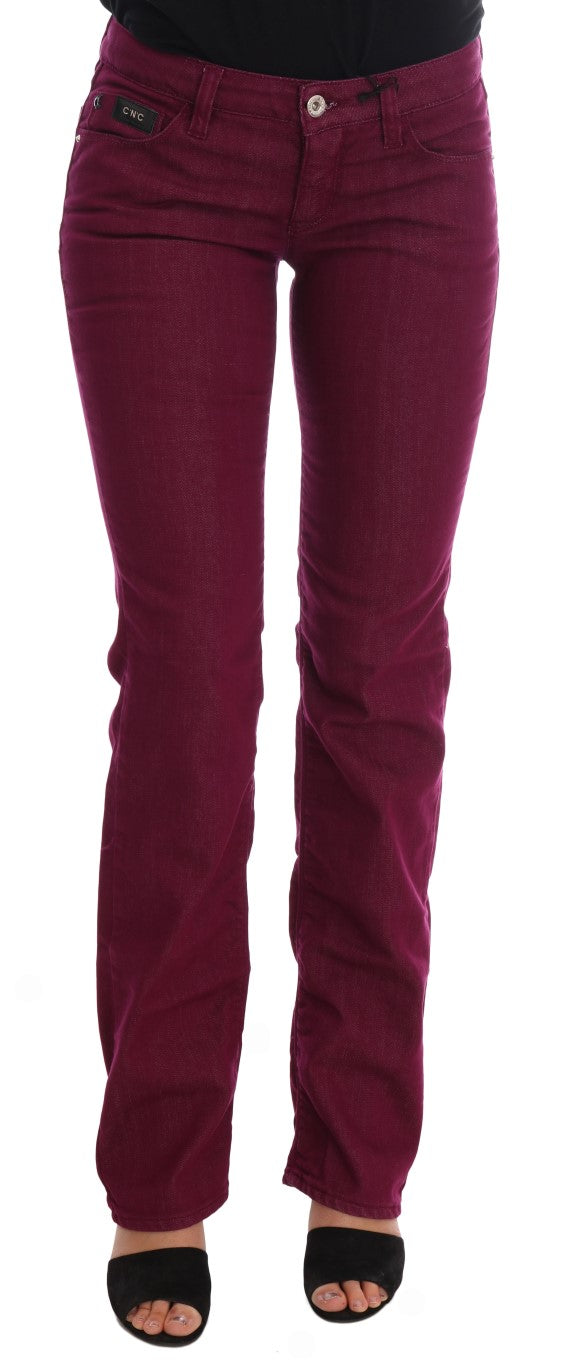 Costume National Red Wash katoenen stretch denim jeans