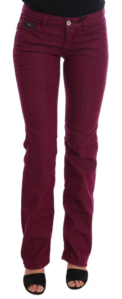 Costume National Red Wash katoenen stretch denim jeans