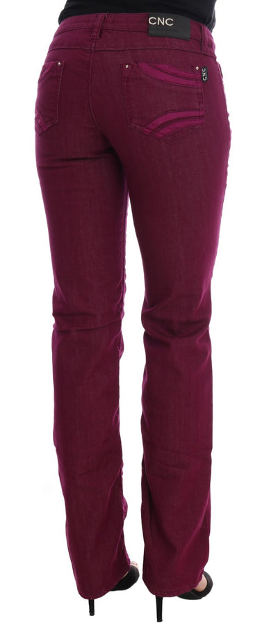 Costume National Red Wash katoenen stretch denim jeans