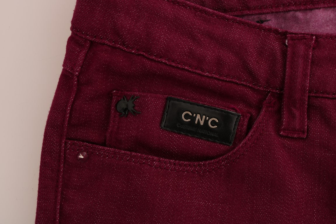 Costume National Red Wash katoenen stretch denim jeans