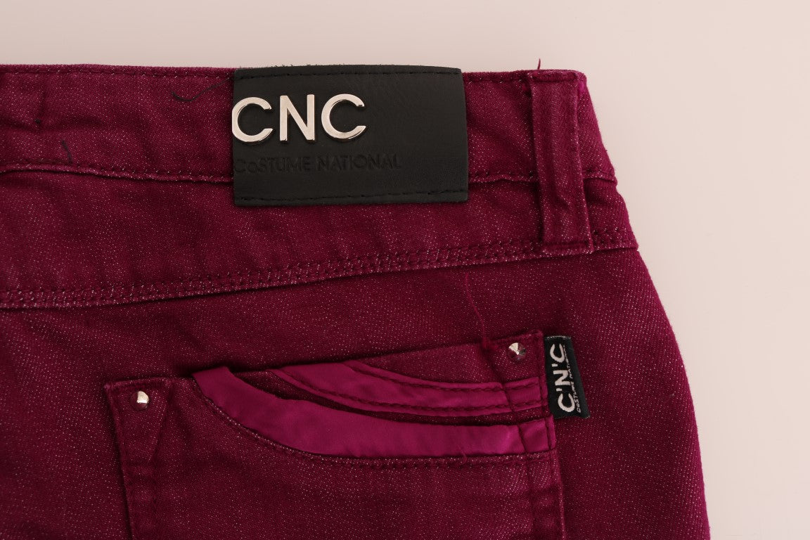 Costume National Red Wash katoenen stretch denim jeans