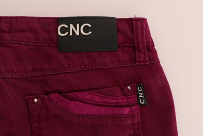 Costume National Red Wash katoenen stretch denim jeans