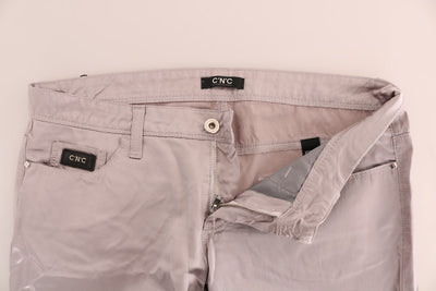 Costume National Beige Katoenen Slim Fit Jeans
