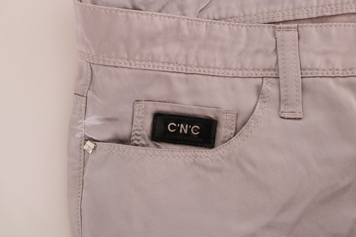 Costume National Beige Katoenen Slim Fit Jeans