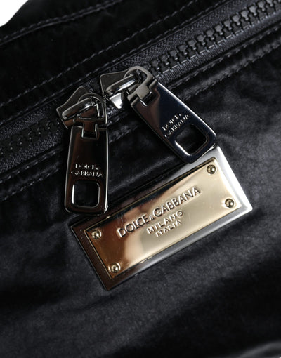 Sac banane ceinture en nylon noir Dolce &amp; Gabbana