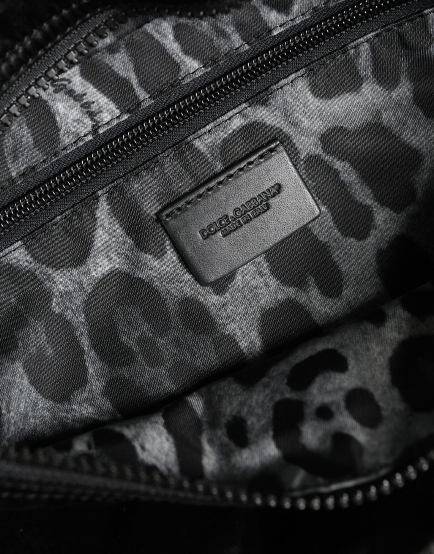 Sac banane ceinture en nylon noir Dolce &amp; Gabbana