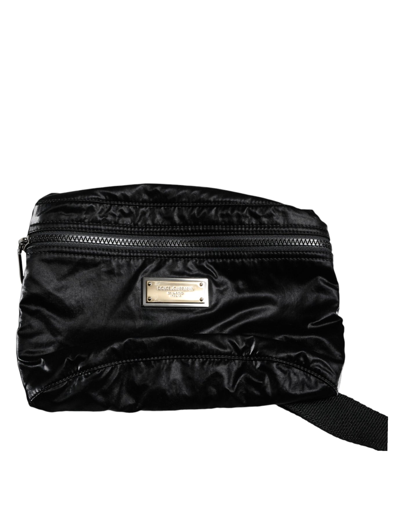 Sac banane ceinture en nylon noir Dolce &amp; Gabbana