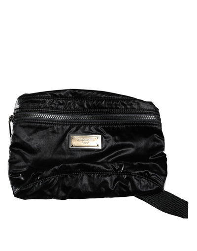 Sac banane ceinture en nylon noir Dolce &amp; Gabbana