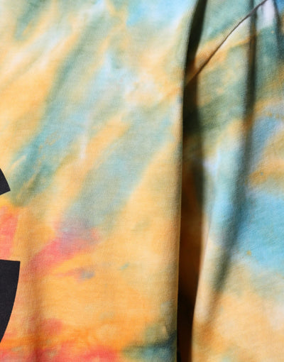 Dolce &amp; Gabbana Multicolor Tie-Dye Logo Katoenen T-shirt