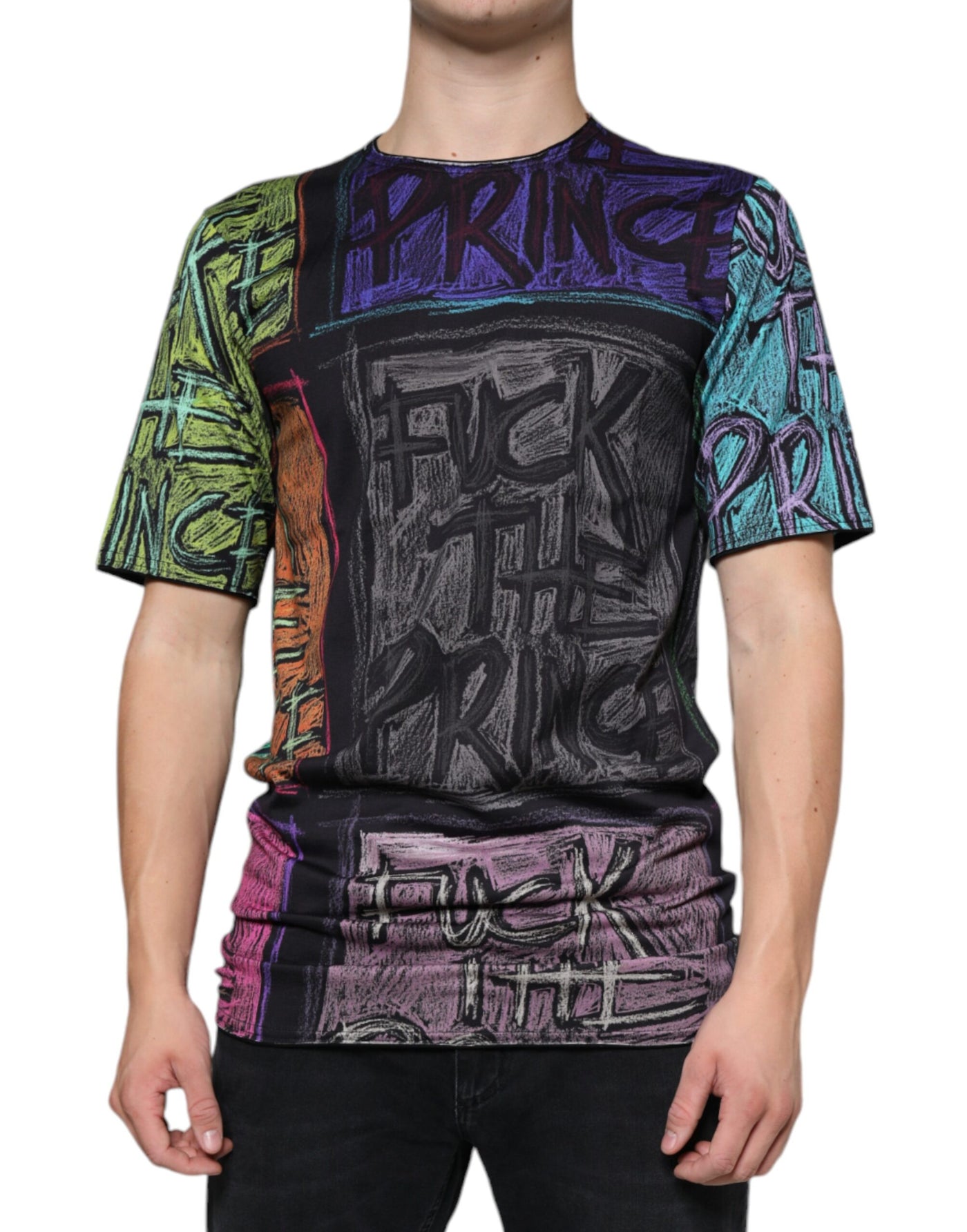 Dolce &amp; Gabbana Multicolor Grafische Print Katoenen T-shirt