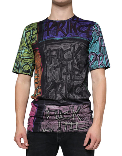 Dolce &amp; Gabbana Multicolor Grafische Print Katoenen T-shirt