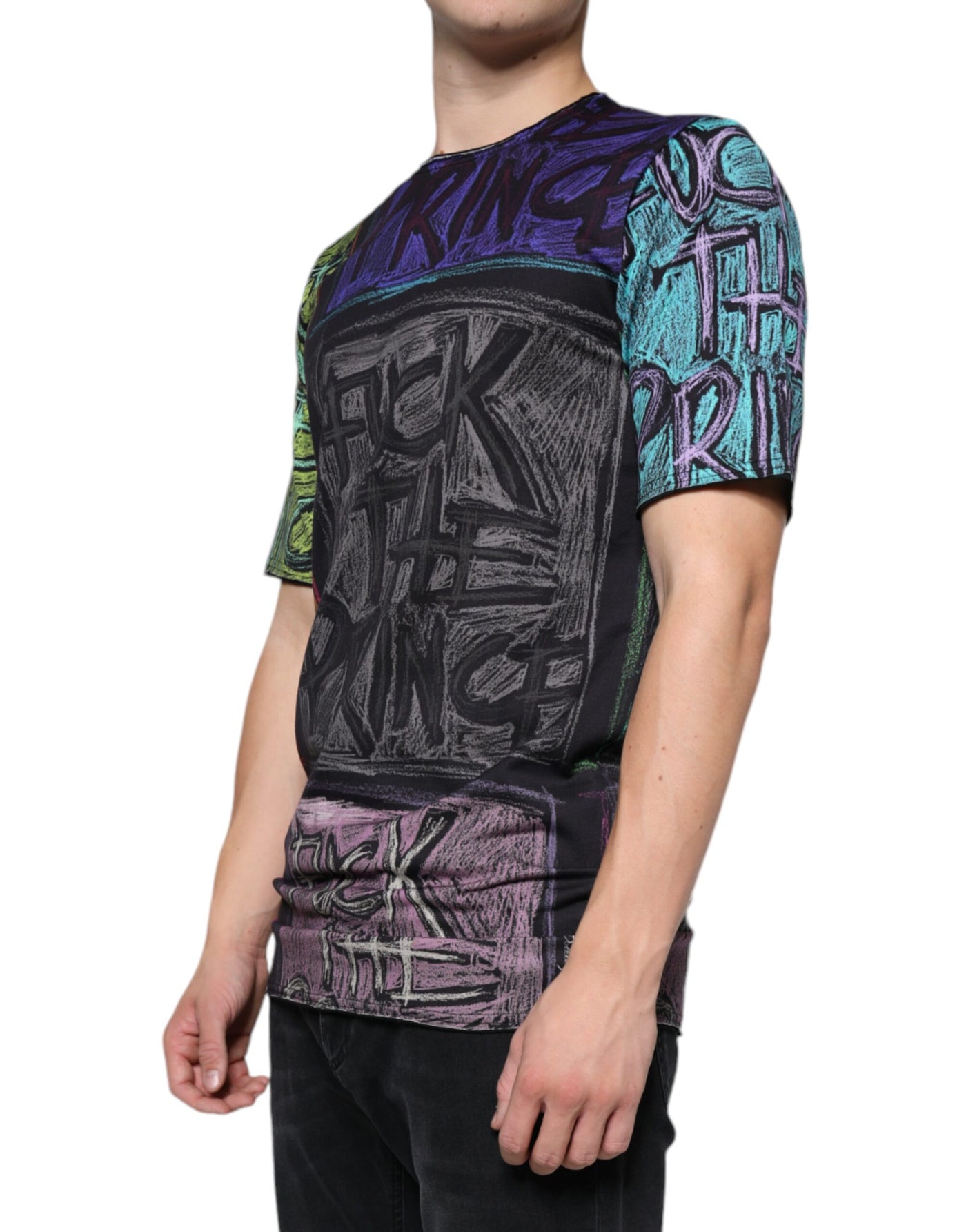 Dolce &amp; Gabbana Multicolor Grafische Print Katoenen T-shirt
