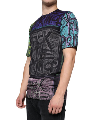 Dolce &amp; Gabbana Multicolor Grafische Print Katoenen T-shirt